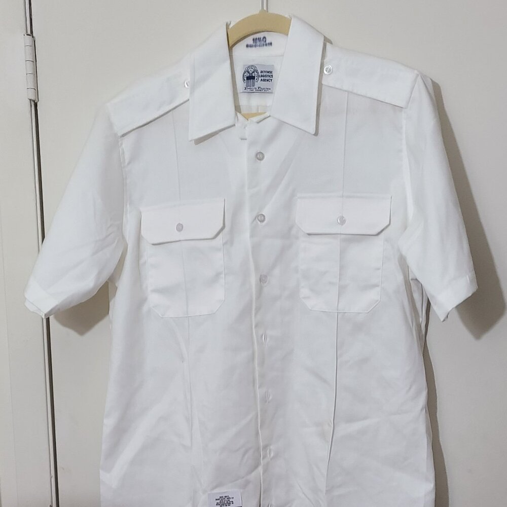 Defense Logistics Agency Garrison Collection Military Shirt White #521 16 1/2 C